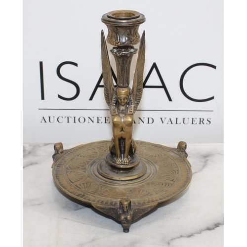 4 - Egyptian Revival Candle Stick Height-19cm