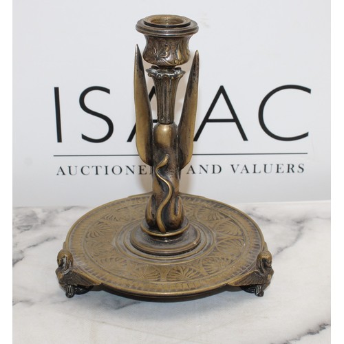 4 - Egyptian Revival Candle Stick Height-19cm