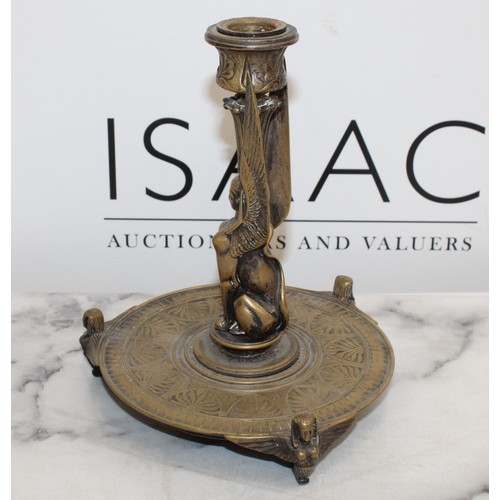 4 - Egyptian Revival Candle Stick Height-19cm