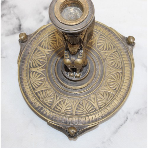 4 - Egyptian Revival Candle Stick Height-19cm