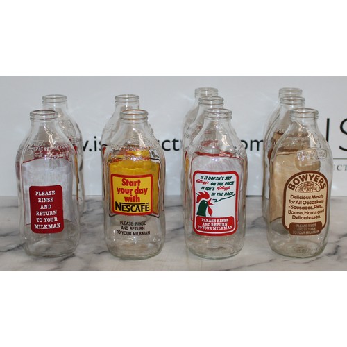 65 - 10 x Vintage Collectable Milk Bottles 
COLLECTION ONLY