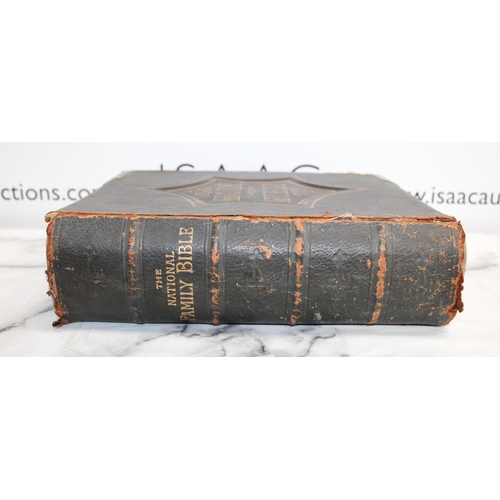 234 - Leather Bound & Gold Gilded Paper Edge Holy Bible