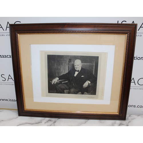 241 - Framed Print Of Sir Winston Churchill Original Painting By Arthur Pan In 1943 74cm x 61.5cm
COLLECTI... 