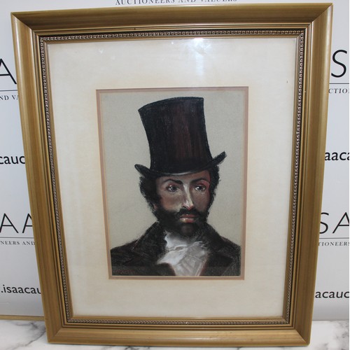 239 - Framed Chalk Painting Of Gentleman In Top Hat By O' Reilly 71cm x 59cm
COLLECTION ONLY