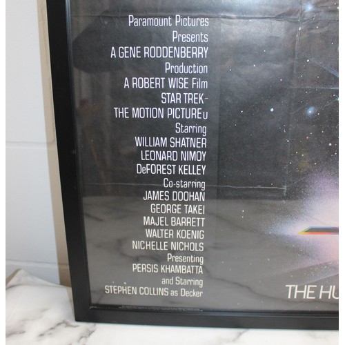 242 - Large Framed Poster  STAR TREK THE MOTION PICTURE THE HUMAN ADVENTURE IS JUST BEGINNING Printed In E... 