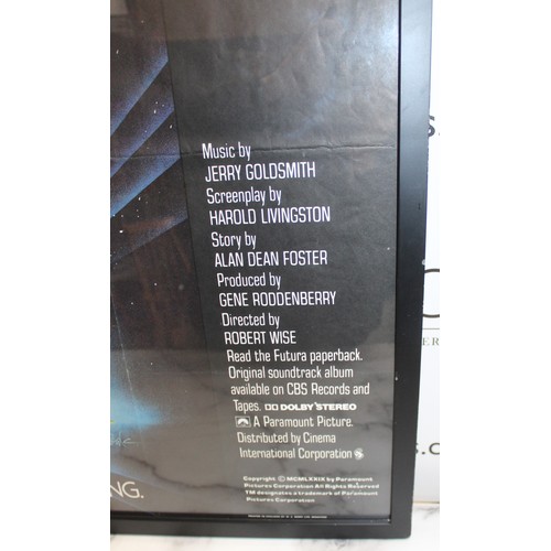 242 - Large Framed Poster  STAR TREK THE MOTION PICTURE THE HUMAN ADVENTURE IS JUST BEGINNING Printed In E... 