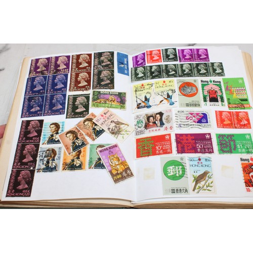 345 - 3 x Collection Of Stamps In Albums Franked/Unfranked