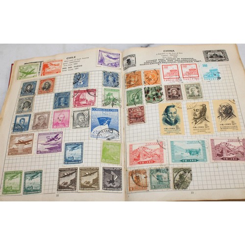 345 - 3 x Collection Of Stamps In Albums Franked/Unfranked