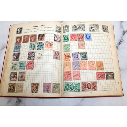 345 - 3 x Collection Of Stamps In Albums Franked/Unfranked