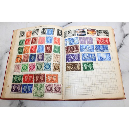 345 - 3 x Collection Of Stamps In Albums Franked/Unfranked