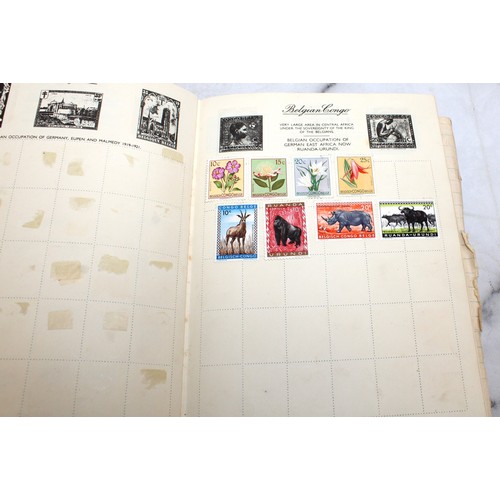 345 - 3 x Collection Of Stamps In Albums Franked/Unfranked