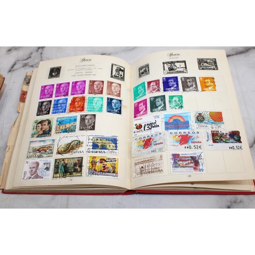 345 - 3 x Collection Of Stamps In Albums Franked/Unfranked