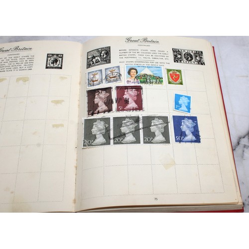 345 - 3 x Collection Of Stamps In Albums Franked/Unfranked