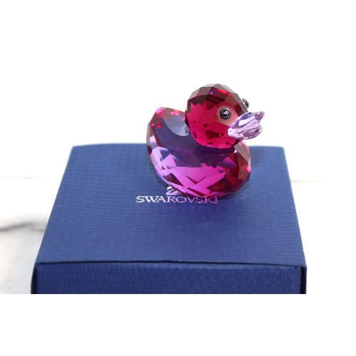 76 - Boxed Swarovski Lovable Lila Duck Happy Duck