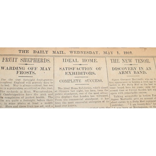 1 - Daily Mail Editions May 1912 Library - Hardback - Measures 60cm x 45cm approx...