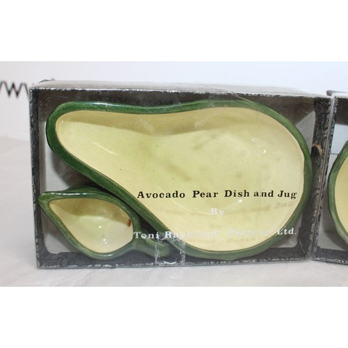 44 - 4 x Boxed Avocado Pear Dish And Jug By Toni Raymond Pottery Ltd
COLLECTION ONLY...