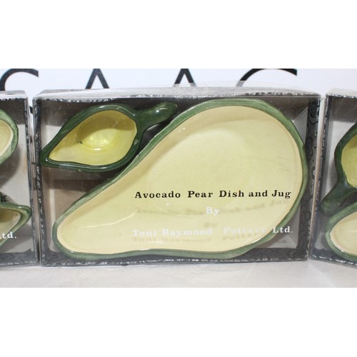 44 - 4 x Boxed Avocado Pear Dish And Jug By Toni Raymond Pottery Ltd
COLLECTION ONLY...