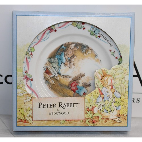 85 - Boxed & Unboxed Peter Rabbit Items Inc- Boxed Wedgwood Christmas Plate 1998/Boxed Wedgwood Christeni... 