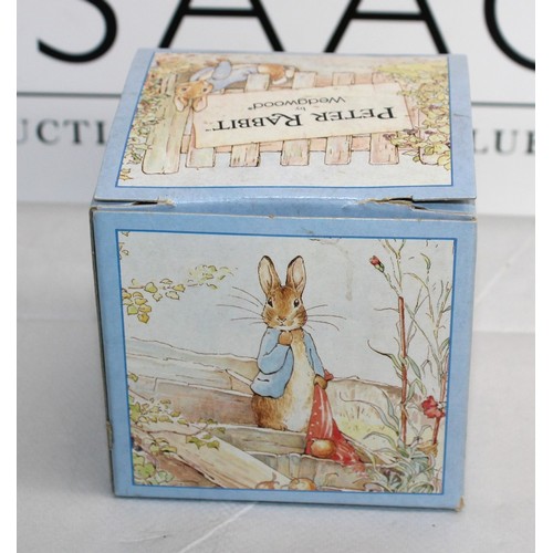 85 - Boxed & Unboxed Peter Rabbit Items Inc- Boxed Wedgwood Christmas Plate 1998/Boxed Wedgwood Christeni... 