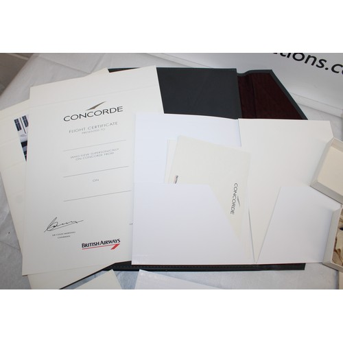 87 - Collectable Mixed Concorde Items Inc- Ticket/Paper Bags/Sets/Pens/Boxed Silver Hallmarked Keyring/ B... 