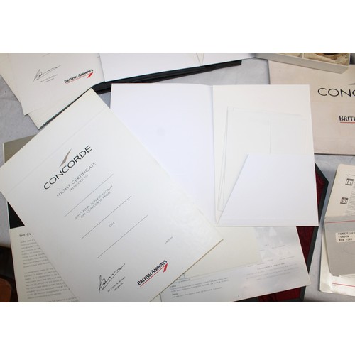 87 - Collectable Mixed Concorde Items Inc- Ticket/Paper Bags/Sets/Pens/Boxed Silver Hallmarked Keyring/ B... 