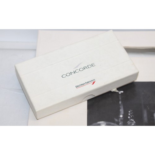 87 - Collectable Mixed Concorde Items Inc- Ticket/Paper Bags/Sets/Pens/Boxed Silver Hallmarked Keyring/ B... 