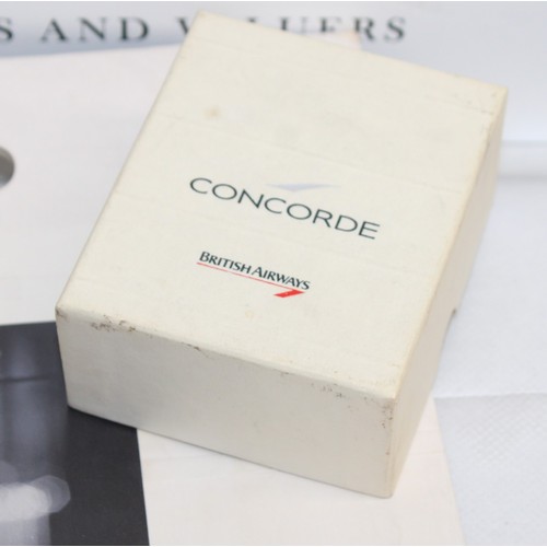 87 - Collectable Mixed Concorde Items Inc- Ticket/Paper Bags/Sets/Pens/Boxed Silver Hallmarked Keyring/ B... 