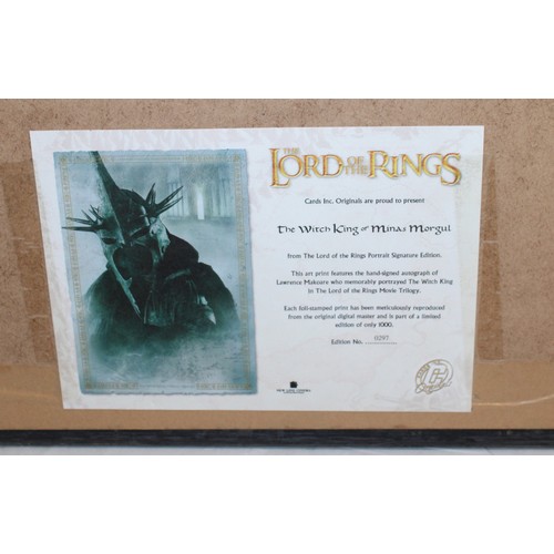 88 - 3 x Framed The Lord Of The Rings Pictures Gimli Of The Dwarf Realms Edition 0921Of 1000 Signature Ed... 