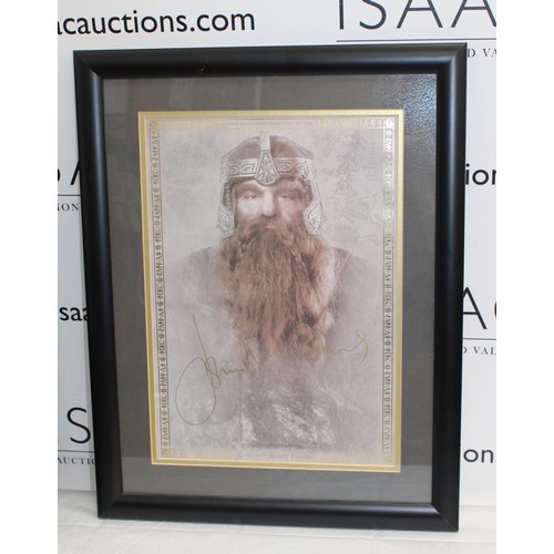 88 - 3 x Framed The Lord Of The Rings Pictures Gimli Of The Dwarf Realms Edition 0921Of 1000 Signature Ed... 