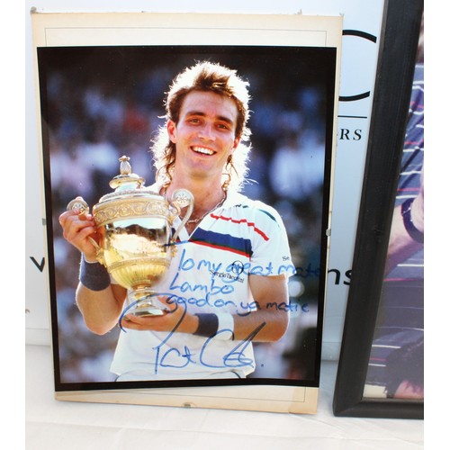 277 - PAT CASH Signed Picture 25.5 x 20.5cm/ Large Celebration Win Picture 74 x 54cm & 2 x Head Sweat Band... 