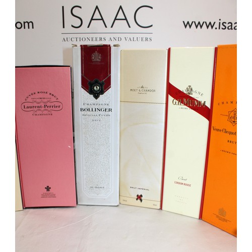 255 - Selection Of Champagne Inc- 6 x Boxed Champagne & 3 Unboxed Inc- Boxed Laurent-Perrier/Boxed Cuvee R... 