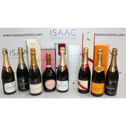 255 - Selection Of Champagne Inc- 6 x Boxed Champagne & 3 Unboxed Inc- Boxed Laurent-Perrier/Boxed Cuvee R... 