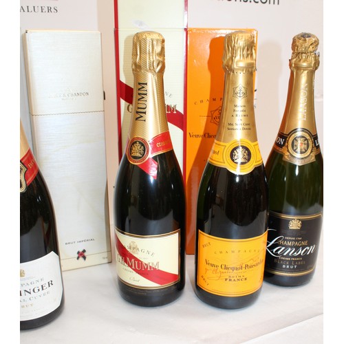 255 - Selection Of Champagne Inc- 6 x Boxed Champagne & 3 Unboxed Inc- Boxed Laurent-Perrier/Boxed Cuvee R... 