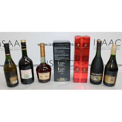 256 - Selection Of Alcohol Inc-2 x Boxed Alcohol & 5 x Unboxed Inc- Courvoisier Cognac Boxed/Remy Martin U... 