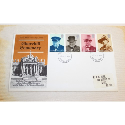 348 - 2 x Albums Containing A selection Of Stamps Some First Day Covers One With Coin And One Unfranked  P... 