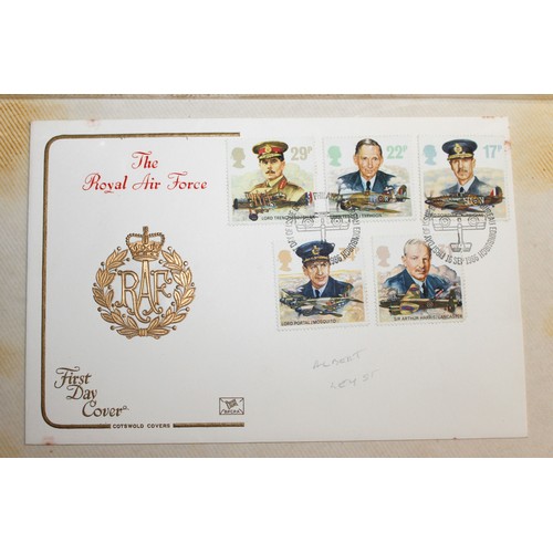 348 - 2 x Albums Containing A selection Of Stamps Some First Day Covers One With Coin And One Unfranked  P... 