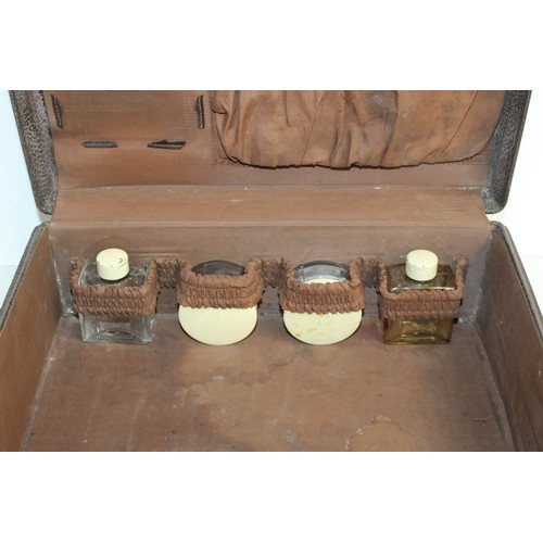 92 - Vintage Vanity Travel Case With Key