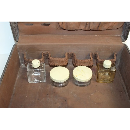 92 - Vintage Vanity Travel Case With Key