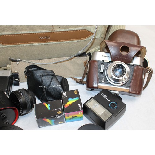 209 - Selection Of Camera/ Lenses/ Cases/Etc All Untested