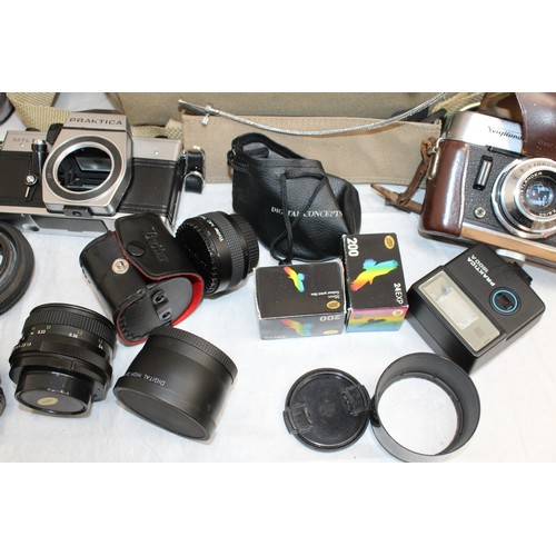 209 - Selection Of Camera/ Lenses/ Cases/Etc All Untested