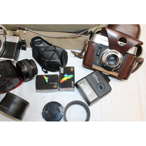 209 - Selection Of Camera/ Lenses/ Cases/Etc All Untested