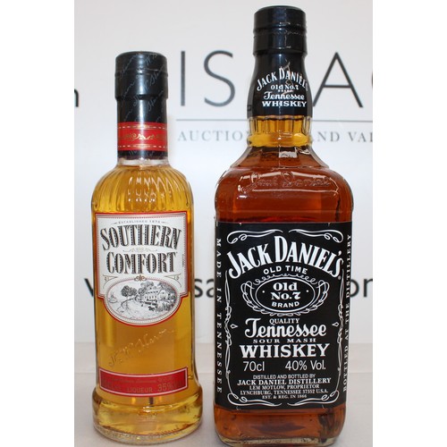 258 - 9 x Bottles Of Alcohol Inc-Southern Comfort/Jack Daniels/Bristol Cream/Wine/Champagne/Gordon's Slow ... 