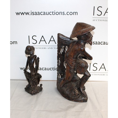 59 - 2 x Wooden Carving
Tallest 32cm...