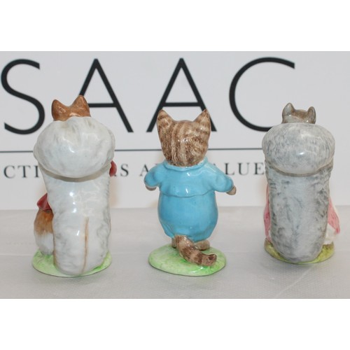 110 - 3 x Beswick England Beatrix Potter Collectables Inc-Tom Kitten/Timmy Tiptoes/Goody Tiptoes