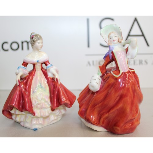 115 - 18 Collectable Coalport/Royal Doulton Figurines Tallest 10cm Slight Damage To A Few ( See Pictures )... 