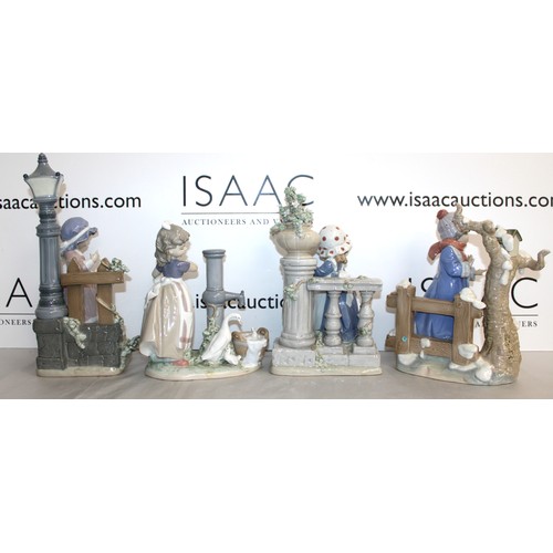 116 - 4 x Lladro Collectable Figurines. Tallest 34cm Unboxed All Slightly Damaged ( See Pictures ) 
COLLEC... 