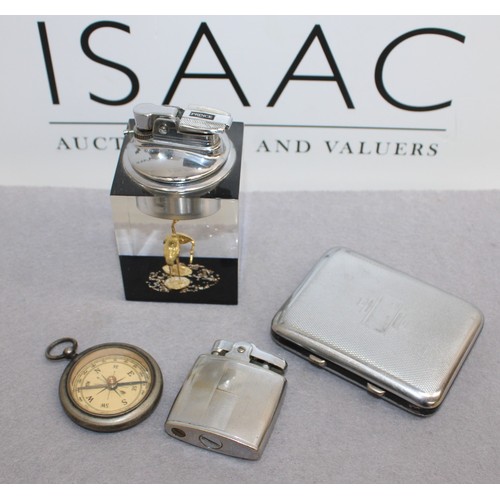 121 - Small Quantity of Mixed Collectable Items including Lighters, Case and Compass