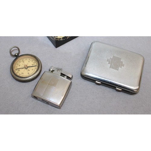 121 - Small Quantity of Mixed Collectable Items including Lighters, Case and Compass