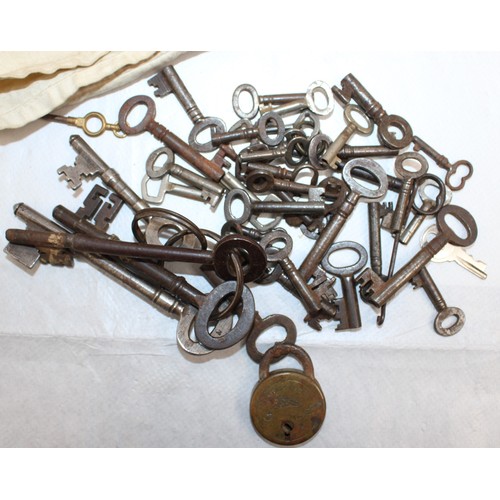 124 - Quantity Of Vintage Keys In Bag