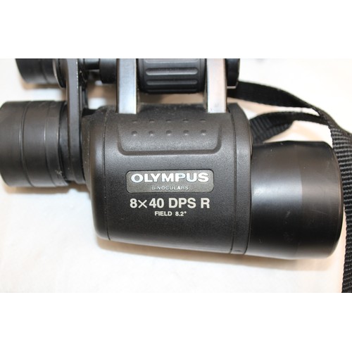 131 - Pair Of Olympus 8 x 40 DPS R Field 8.2 Binoculars & Monocular Telescope Untested